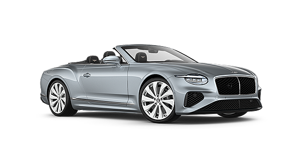 Bentley Oslo New Bentley Continental GTC convertible front three quarters in Silverlake paint