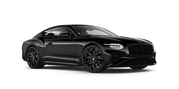 Bentley Oslo Bentley Continental GT Black Edition coupe front three quarter in Onyx black paint